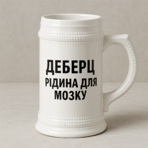 Кухоль пивний 'Деберц — рідина для мозку'